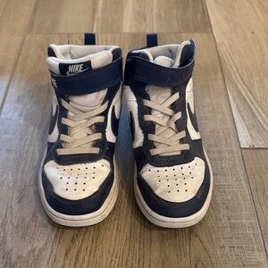 Nike Kids' Navy and White High-Top Sneakers